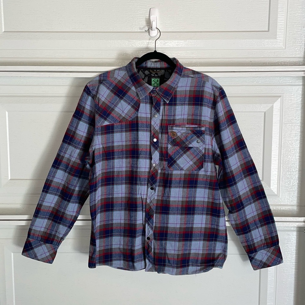 Hippytree Flannel - L - Blue/Red Pattern - Great Condition